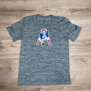 Nike Gray Dri-fit New England Patriots Football Short Sleeve Tee Men’s Medium